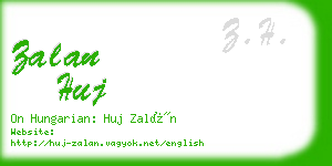 zalan huj business card